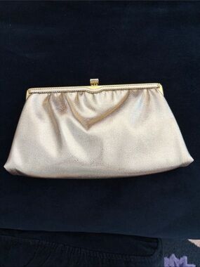 Vintage Ande Metallic Gold Evening Clutch Bag